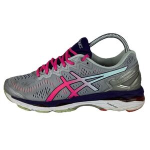 Asics Gel Kayano Running Shoes Womens 7.5 Gray Pink Walking Active Sneaker Teal‎